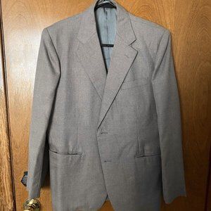 Vintage Beige Grey Texture Suit Blazer